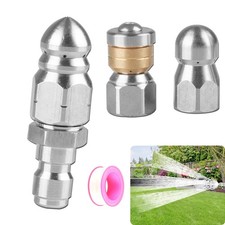 1/4inch High Pressure Drain Nozzle Sewer Pipe Cleaner Pressure Washer Cleaning