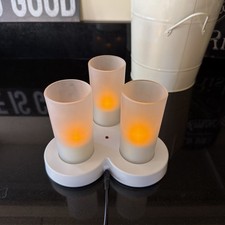 Philips imageo LED Candle Lights Rechargeable Glass Candle with Charger Base 