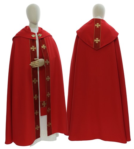 Red gothic cope with - red,