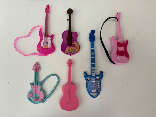 Barbie dolls guitars music - dolls,