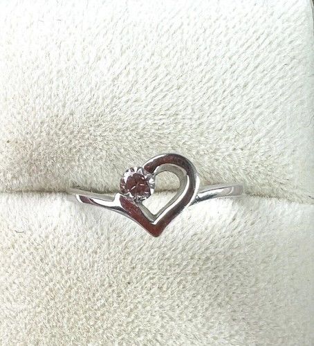 Pink diamond heart shaped - shaped, ring