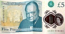 AA33 British Rare £5 pound note 