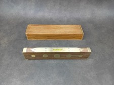 Vintage 12" Rosewood & Brass Spirit Level with Case