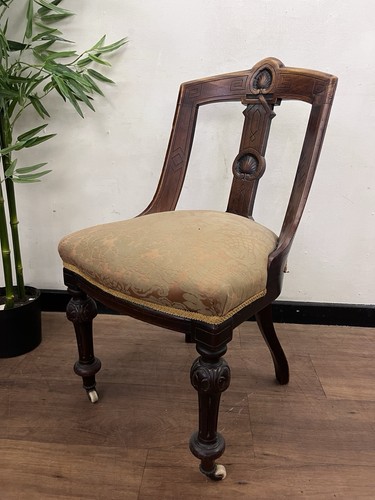 Antique oak desk chair - desk,