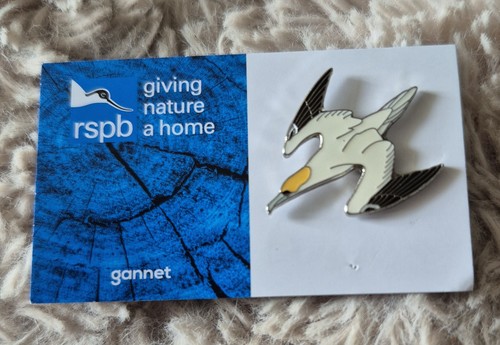 Rspb bird pin badge gannet - badge,