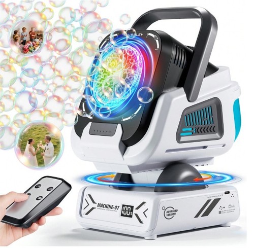 Upgraded bubble machine with - machine,