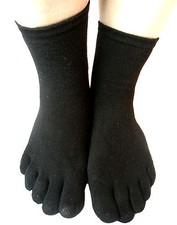 6Pairs Rich Cotton Ladies Women Five Fingers Toe Ankle Socks One Size Regular