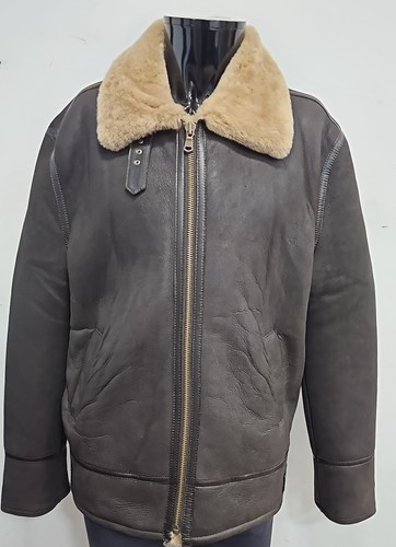 Men shearling sheepskin - b3,