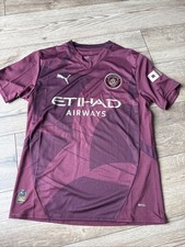Manchester City 24/25 Maroon Third Shirt in Size M Medium