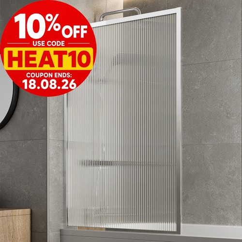Over bath shower screen fluted - shower,