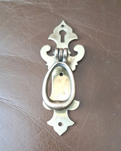 Large vintage brass escutcheon - large,