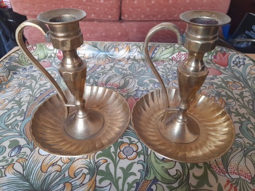 Vintage pair brass chamber - vintage,