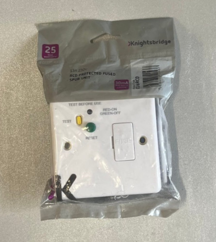 13a rcd protected fused spur - protected,