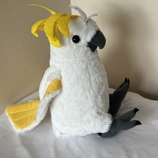WILD REPUBLIC Australian Sulphur Crested Cockatoo Bird 28cm 13” Plush Soft Toy
