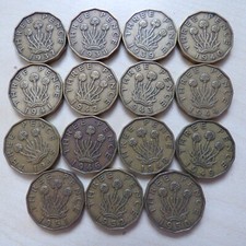 George VI Brass Threepence 3D