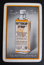 Single Playing Card.  Buttercup Syrup. Cough Mixture.