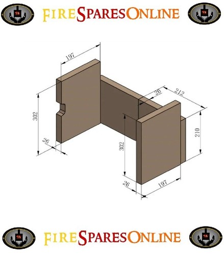 Vermiculite stove brick set - vermiculite,