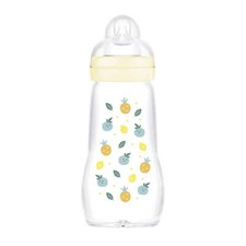 MAM Feel Good Glass Baby Bottle – Unisex Anti-Colic Feeding Bottle - NEW