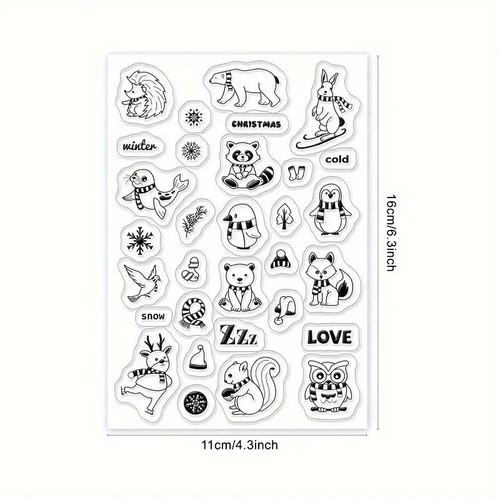 Clear silicone stamps - , winter