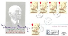 1990 Thomas Hardy, Royal Mail FDC, Dorchester CDS + Cachet