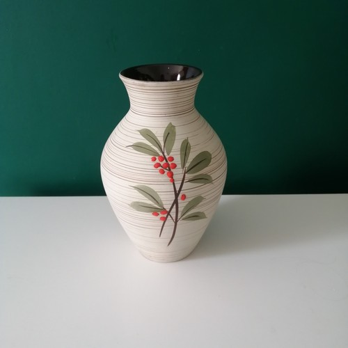 Vase with xmas berries - vase,