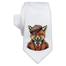 'Fox Wearing Tweed Suit' White