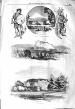 Original Old Antique Print