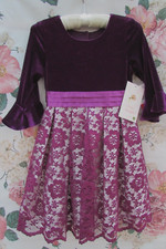 BNWT Deep Purple Velvet Lace