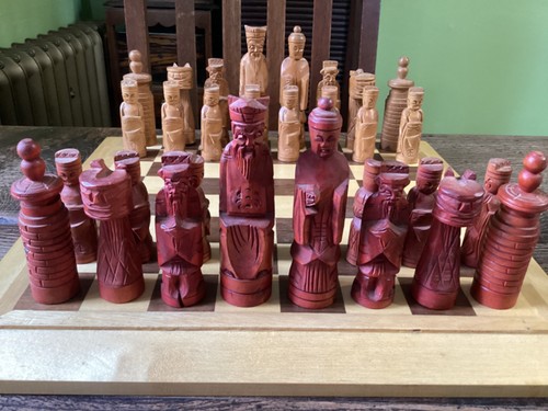 19th century antique chess - chess, set