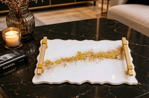 Luxury white gold resin - white,