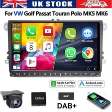 DAB+ 9" Android 14 For VW GOLF MK5 MK6 Apple Carplay Car Stereo Radio Player 64G