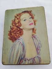 Vintage  Burtons gold medal Biscuits tin  with embroidery  wool  contents 