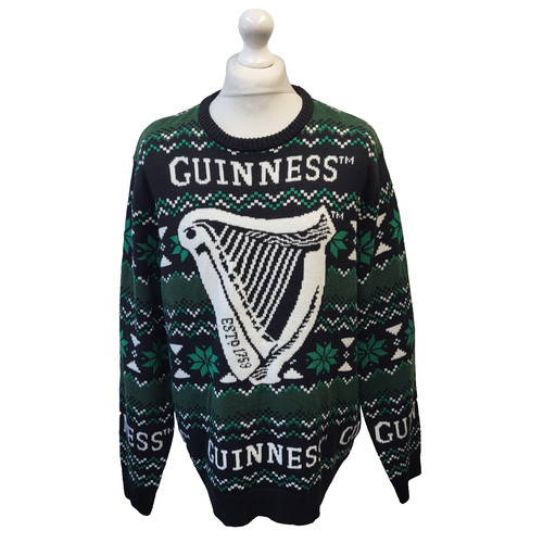 Guiness xmas jumper green - guiness,