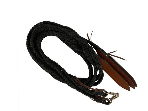 Showman braided black nylon - 8',