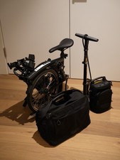 2024 Brompton Electric P Line Urban 4 Speed Mid Folding Bike Midnight Black 