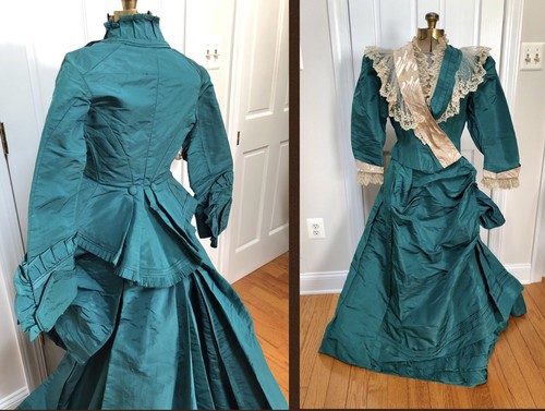 Antique 1880s 3pc emerald - 1880s,