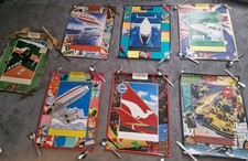 Qantas Airlines, Poster Set, Anniversary Set X7, Given To Staff Only, Rare 