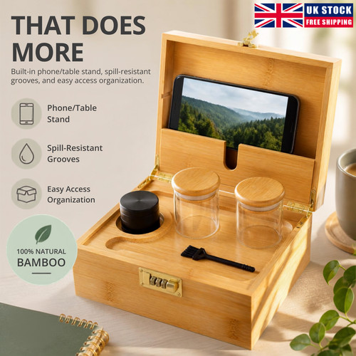 Bamboo stash box - bamboo, combo