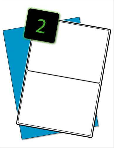 Labels per sheet blue - 2,