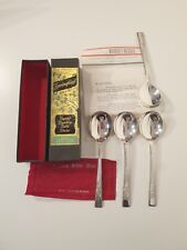 Springtime Sheffield England EPNS Table Ware Soup Spoons Set Of 4