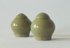 Harry Davis Studio Pottery Celadon Salt & Pepper Pots Crowan Pottery Cruet Set