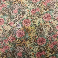 Leopard Rose Power Mesh Fabric