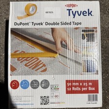 Double Sided Tape Tyvek DuPont 50mmX25m 12rolls Box