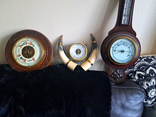 Vintage aneroid wall - aneroid,