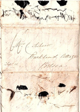 1838 QV Entire Mileage Cheltenham Postal History