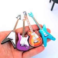 Miniature Guitar Model 1:12 Electronic Guitar Model Instrument Dollhouse Toy