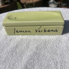 Vintage Ceramic ‘Lemon Verbena’  Lidded Dish Probably For Scented Soap, Oils Etc