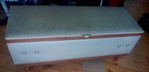 Vintage ottoman storage chest - vintage,