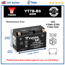 Genuine Yuasa YT7B-BS High