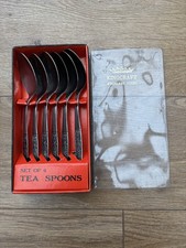Vintage 1970s Kingcraft Stainless Steel Teaspoons Set Of 6
